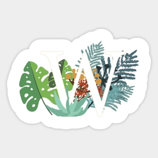 Plant Letter W Sticker